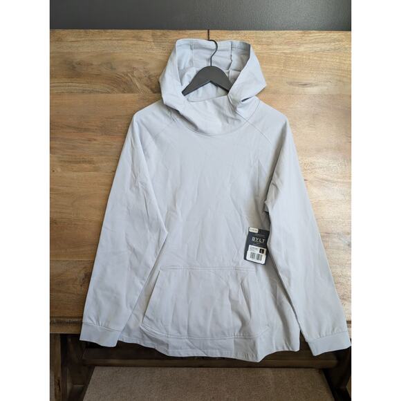 BYLT Premium Basics Hoodie Mens Large Gray Elite Drop-Cut Long Sleeve Pullover - Picture 1 of 4
